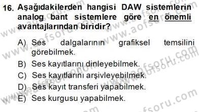 Radyo ve Televizyon Tekniği Dersi Ara Sınavı Deneme Sınav Soruları 16. Soru