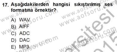 Radyo ve Televizyon Tekniği Dersi Ara Sınavı Deneme Sınav Soruları 17. Soru