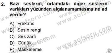 Radyo ve Televizyon Tekniği Dersi Ara Sınavı Deneme Sınav Soruları 2. Soru