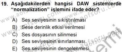 Radyo ve Televizyon Tekniği Dersi Ara Sınavı Deneme Sınav Soruları 19. Soru