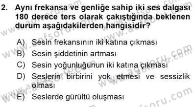 Radyo ve Televizyon Tekniği Dersi Ara Sınavı Deneme Sınav Soruları 2. Soru