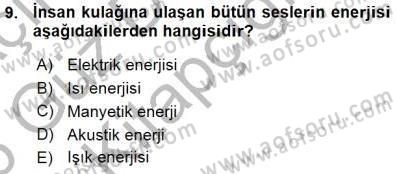 Radyo ve Televizyon Tekniği Dersi Ara Sınavı Deneme Sınav Soruları 9. Soru
