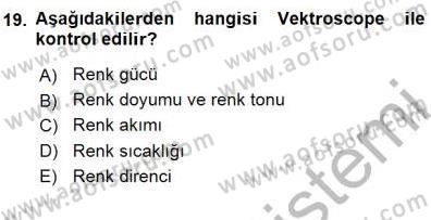 Radyo ve Televizyon Tekniği Dersi 2015 - 2016 Yılı (Final) Dönem Sonu Sınav Soruları 19. Soru