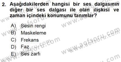 Radyo ve Televizyon Tekniği Dersi 2015 - 2016 Yılı (Final) Dönem Sonu Sınav Soruları 2. Soru