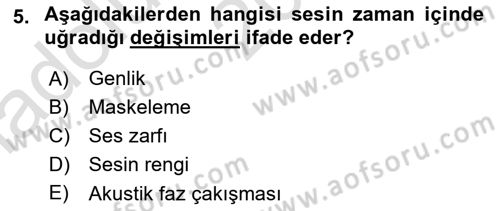 Radyo ve Televizyon Tekniği Dersi 2021 - 2022 Yılı (Vize) Ara Sınav Soruları 5. Soru