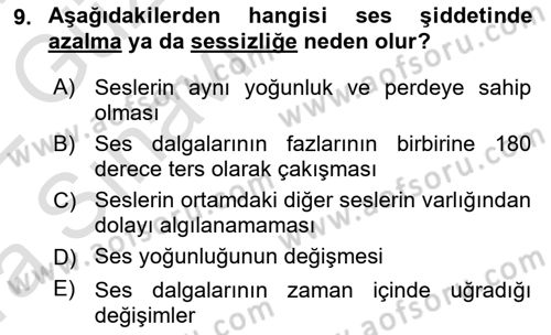 Radyo ve Televizyon Tekniği Dersi 2021 - 2022 Yılı (Vize) Ara Sınav Soruları 9. Soru
