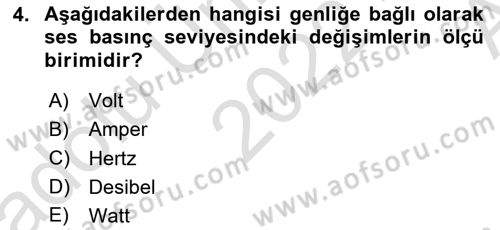 Radyo ve Televizyon Tekniği Dersi 2022 - 2023 Yılı (Vize) Ara Sınav Soruları 4. Soru