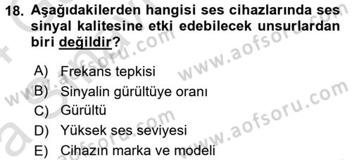 Radyo ve Televizyon Tekniği Dersi 2023 - 2024 Yılı (Vize) Ara Sınav Soruları 18. Soru