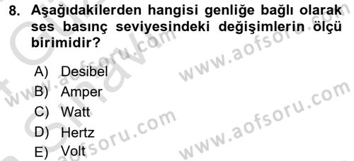 Radyo ve Televizyon Tekniği Dersi 2023 - 2024 Yılı (Vize) Ara Sınav Soruları 8. Soru