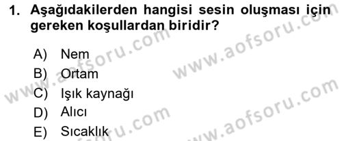 Radyo ve Televizyon Tekniği Dersi 2024 - 2025 Yılı (Vize) Ara Sınav Soruları 1. Soru