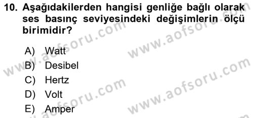 Radyo ve Televizyon Tekniği Dersi 2024 - 2025 Yılı (Vize) Ara Sınav Soruları 10. Soru