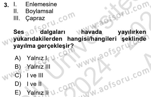 Radyo ve Televizyon Tekniği Dersi 2024 - 2025 Yılı (Vize) Ara Sınav Soruları 3. Soru