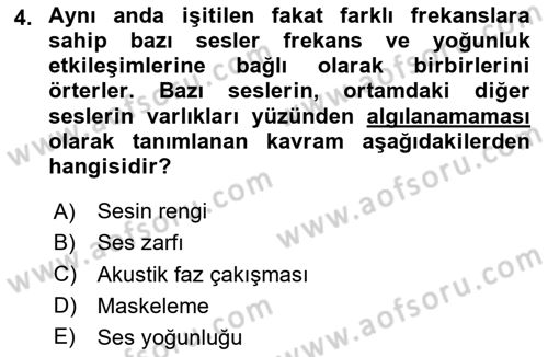 Radyo ve Televizyon Tekniği Dersi 2024 - 2025 Yılı (Vize) Ara Sınav Soruları 4. Soru