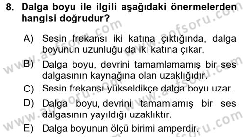 Radyo ve Televizyon Tekniği Dersi 2024 - 2025 Yılı (Vize) Ara Sınav Soruları 8. Soru