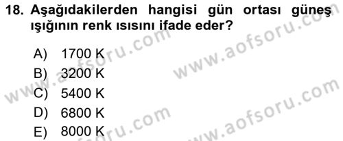 Radyo ve Televizyon Tekniği Dersi 2024 - 2025 Yılı Yaz Okulu Sınav Soruları 18. Soru