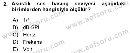 Radyo ve Televizyon Tekniği Dersi 2024 - 2025 Yılı Yaz Okulu Sınav Soruları 2. Soru