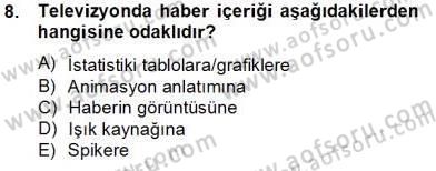 Radyo ve Televizyon Haberciliği Dersi 2013 - 2014 Yılı Tek Ders Sınav Soruları 8. Soru