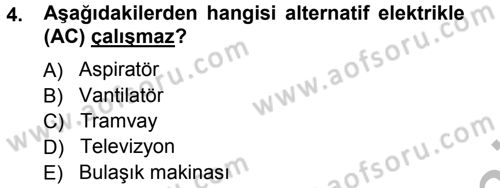 Radyo ve Televizyonda Ölçü Bakım Dersi 2012 - 2013 Yılı (Vize) Ara Sınavı 4. Soru