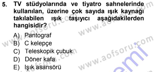 Radyo ve Televizyonda Ölçü Bakım Dersi 2012 - 2013 Yılı (Final) Dönem Sonu Sınav Soruları 5. Soru