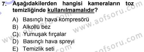 Radyo ve Televizyonda Ölçü Bakım Dersi 2012 - 2013 Yılı (Final) Dönem Sonu Sınav Soruları 7. Soru