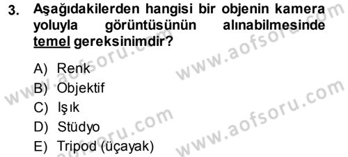 Radyo ve Televizyonda Ölçü Bakım Dersi 2013 - 2014 Yılı (Vize) Ara Sınav Soruları 3. Soru