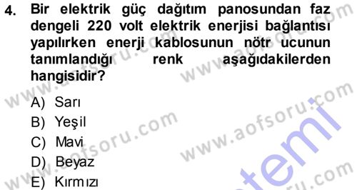 Radyo ve Televizyonda Ölçü Bakım Dersi 2013 - 2014 Yılı (Final) Dönem Sonu Sınav Soruları 4. Soru