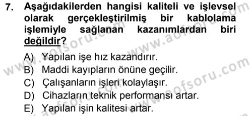 Radyo ve Televizyonda Ölçü Bakım Dersi 2013 - 2014 Yılı Tek Ders Sınav Soruları 7. Soru