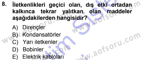 Radyo ve Televizyonda Ölçü Bakım Dersi 2014 - 2015 Yılı (Vize) Ara Sınavı 8. Soru