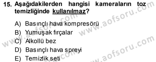 Radyo ve Televizyonda Ölçü Bakım Dersi 2014 - 2015 Yılı Tek Ders Sınavı 15. Soru