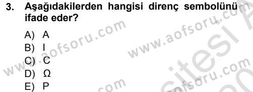 Radyo ve Televizyonda Ölçü Bakım Dersi 2014 - 2015 Yılı Tek Ders Sınav Soruları 3. Soru