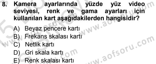Radyo ve Televizyonda Ölçü Bakım Dersi 2014 - 2015 Yılı Tek Ders Sınav Soruları 8. Soru