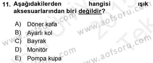 Radyo ve Televizyonda Ölçü Bakım Dersi 2015 - 2016 Yılı Tek Ders Sınavı 11. Soru