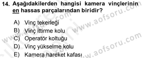 Radyo ve Televizyonda Ölçü Bakım Dersi 2015 - 2016 Yılı Tek Ders Sınavı 14. Soru