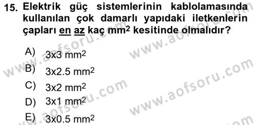 Radyo ve Televizyonda Ölçü Bakım Dersi 2016 - 2017 Yılı (Vize) Ara Sınavı 15. Soru