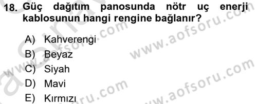 Radyo ve Televizyonda Ölçü Bakım Dersi 2016 - 2017 Yılı (Vize) Ara Sınavı 18. Soru