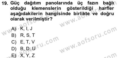 Radyo ve Televizyonda Ölçü Bakım Dersi 2016 - 2017 Yılı (Vize) Ara Sınavı 19. Soru