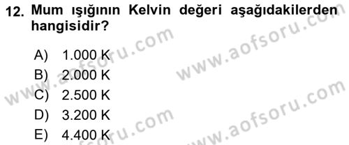 Radyo ve Televizyonda Ölçü Bakım Dersi 2016 - 2017 Yılı (Final) Dönem Sonu Sınav Soruları 12. Soru