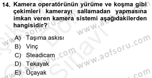 Radyo ve Televizyonda Ölçü Bakım Dersi 2016 - 2017 Yılı (Final) Dönem Sonu Sınav Soruları 14. Soru
