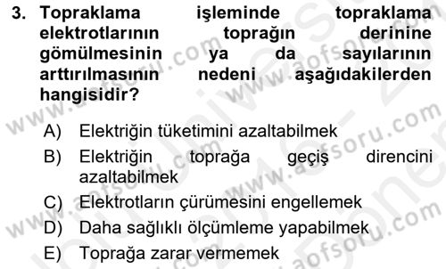 Radyo ve Televizyonda Ölçü Bakım Dersi 2016 - 2017 Yılı (Final) Dönem Sonu Sınav Soruları 3. Soru