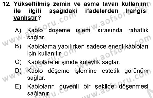 Radyo ve Televizyonda Ölçü Bakım Dersi 2017 - 2018 Yılı (Vize) Ara Sınavı 12. Soru