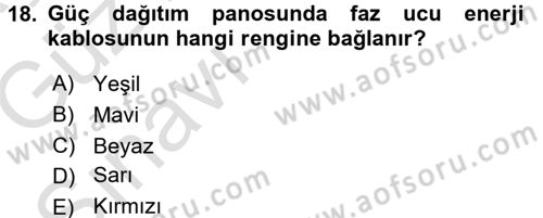 Radyo ve Televizyonda Ölçü Bakım Dersi 2017 - 2018 Yılı (Vize) Ara Sınavı 18. Soru