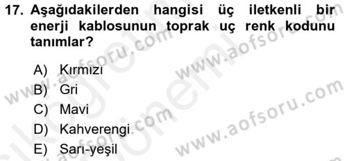 Radyo ve Televizyonda Ölçü Bakım Dersi 2018 - 2019 Yılı (Vize) Ara Sınavı 17. Soru