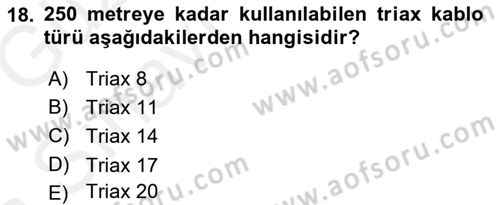 Radyo ve Televizyonda Ölçü Bakım Dersi 2018 - 2019 Yılı (Vize) Ara Sınavı 18. Soru