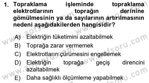 Radyo ve Televizyonda Ölçü Bakım Dersi 2019 - 2020 Yılı (Vize) Ara Sınavı 1. Soru