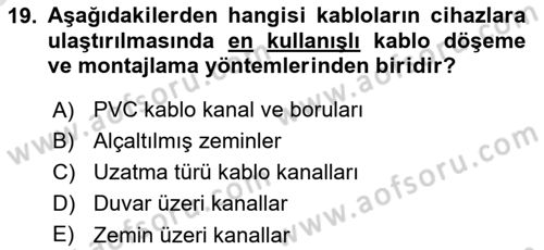 Radyo ve Televizyonda Ölçü Bakım Dersi 2019 - 2020 Yılı (Vize) Ara Sınavı 19. Soru