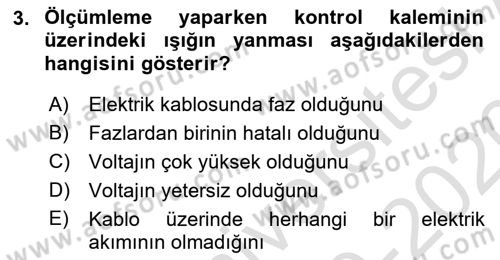 Radyo ve Televizyonda Ölçü Bakım Dersi 2019 - 2020 Yılı (Vize) Ara Sınavı 3. Soru