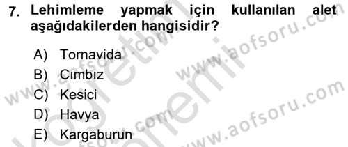 Radyo ve Televizyonda Ölçü Bakım Dersi 2019 - 2020 Yılı (Vize) Ara Sınavı 7. Soru