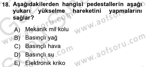 Radyo ve Televizyonda Ölçü Bakım Dersi 2019 - 2020 Yılı (Final) Dönem Sonu Sınavı 18. Soru