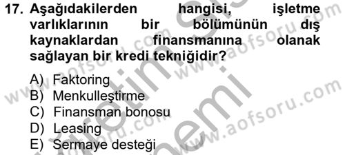 Radyo ve Televizyon İşletmeciliği Dersi 2012 - 2013 Yılı (Final) Dönem Sonu Sınav Soruları 17. Soru