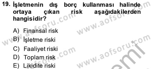 Radyo ve Televizyon İşletmeciliği Dersi 2013 - 2014 Yılı (Final) Dönem Sonu Sınav Soruları 19. Soru